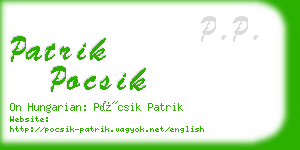 patrik pocsik business card